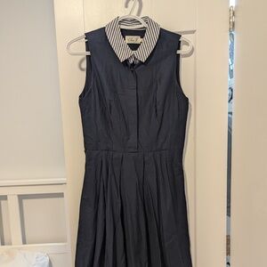 Blue pleated dress